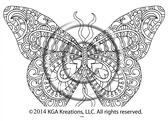 Mosaic Butterfly Pages Coloring Pages