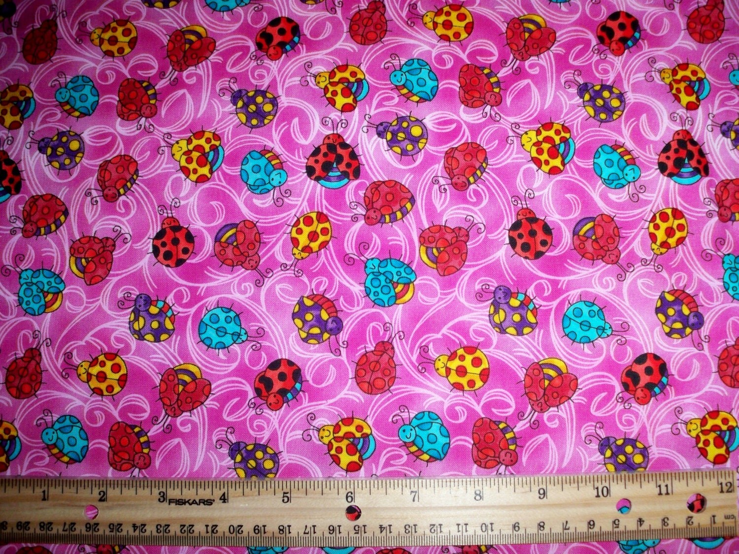 Lady Bug Novelty Print Priced Fabric By The Yard by Dearmissfit