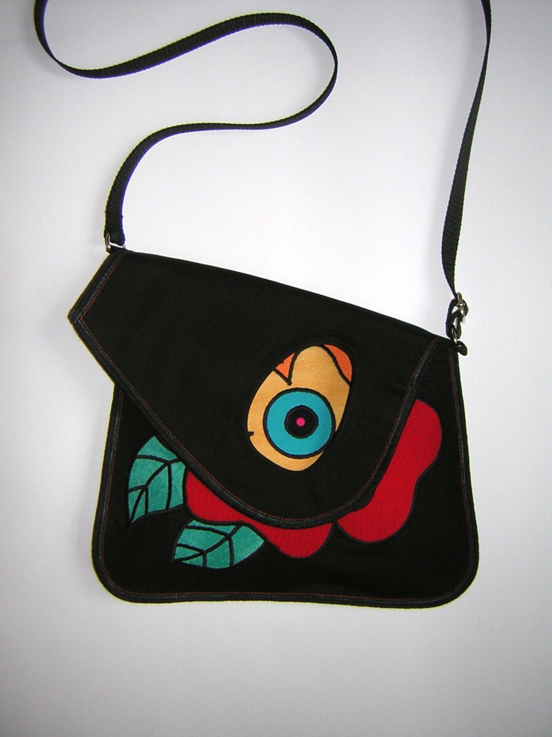 Bohemian Medium Haversack Crossbody Bag cheerful flat by mocsi61