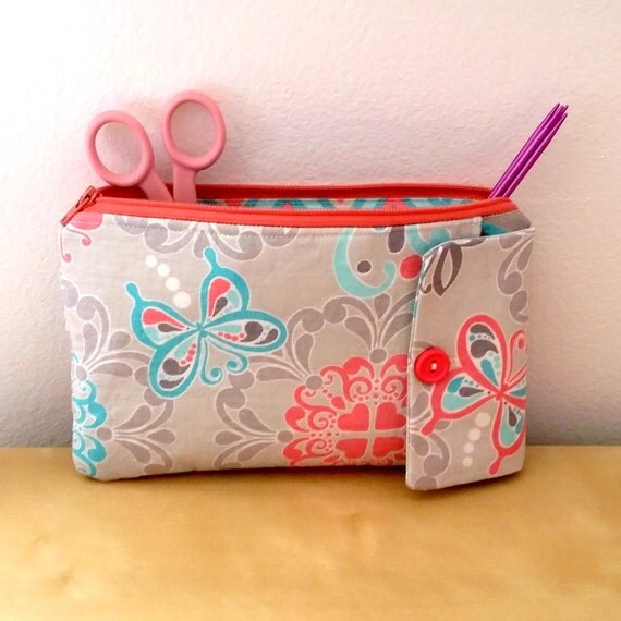 to crochet pouch zipper how Supply Butterfly Pouch Notions Zipper Bag Bag Knitting