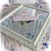 Vintage Ornate Carved Fancy Pale Celadon Green Large Wall Accent Mirror Scrolled Cottage Chic READY TO SHIP