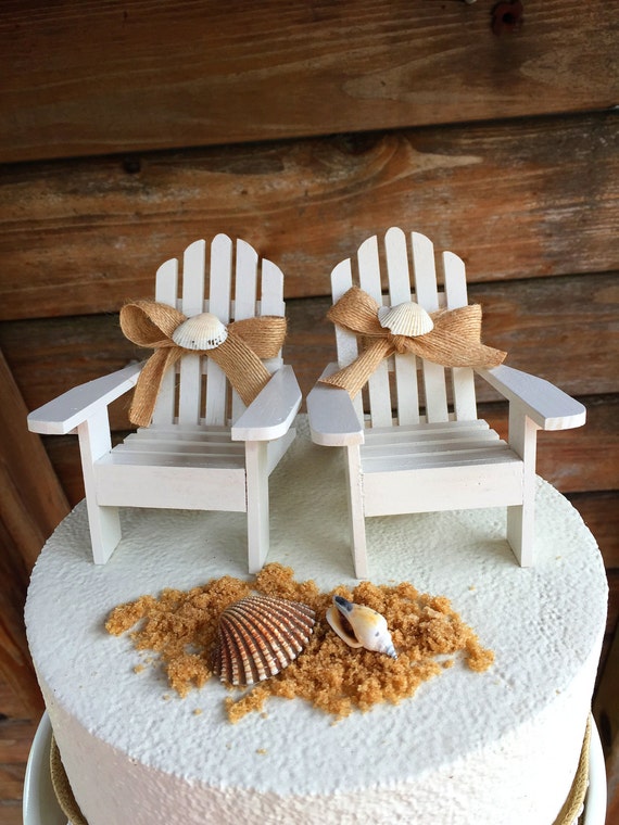 Adirondack Beach Chair Wedding Cake Toppers / Wedding Cake