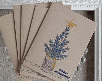Texas Bluebonnet Christmas Note Cards- Set of 20