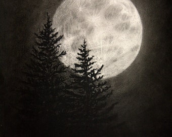 Items similar to Great Spirit Moon 8 x 10 full moon photograph, moon ...