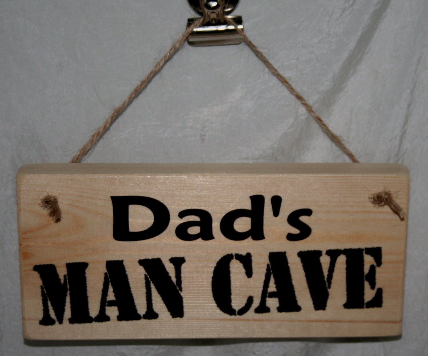 DAD'S MAN CAVE Daddy Father Wood Hanging Sign Garage