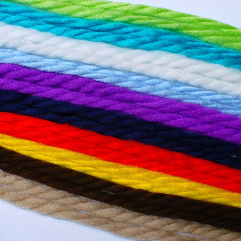 10 Pair Yarn Hair Ribbon 70s Vintage Bows Ties White Yellow