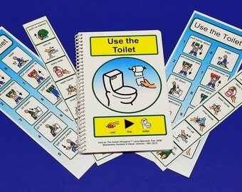 Potty Training Set for Autism - PECS Visual Aid for Using the Toilet - Hand Washing PECS Schedules and Two Potty Schedules for Bathroom