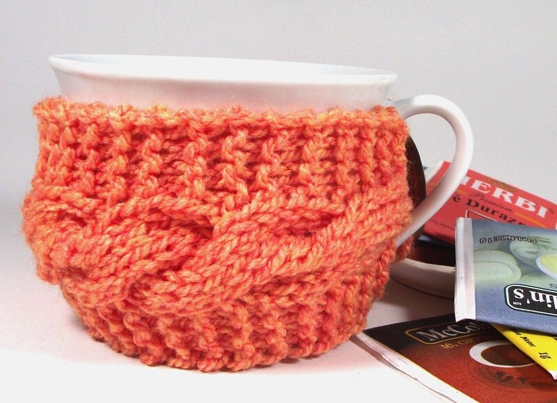 KNITTING PATTERN Cozy Cup Lazy Morning Coffee Knit Mug Cozy