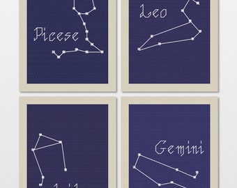 Star Sign Cross Stitch Patterns, PDF,