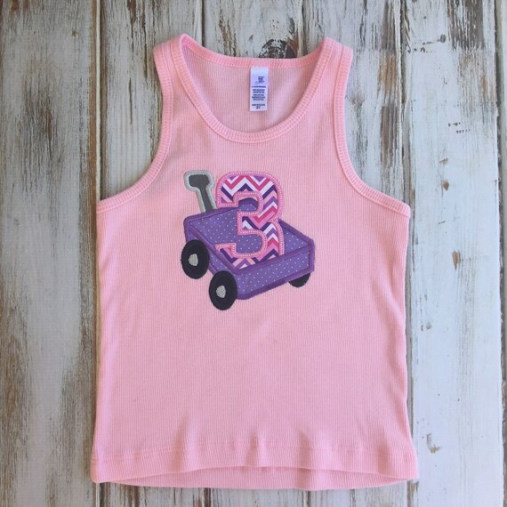 Girls 3rd birthday shirt girls size 3t tank top by BabyBirdsCloset