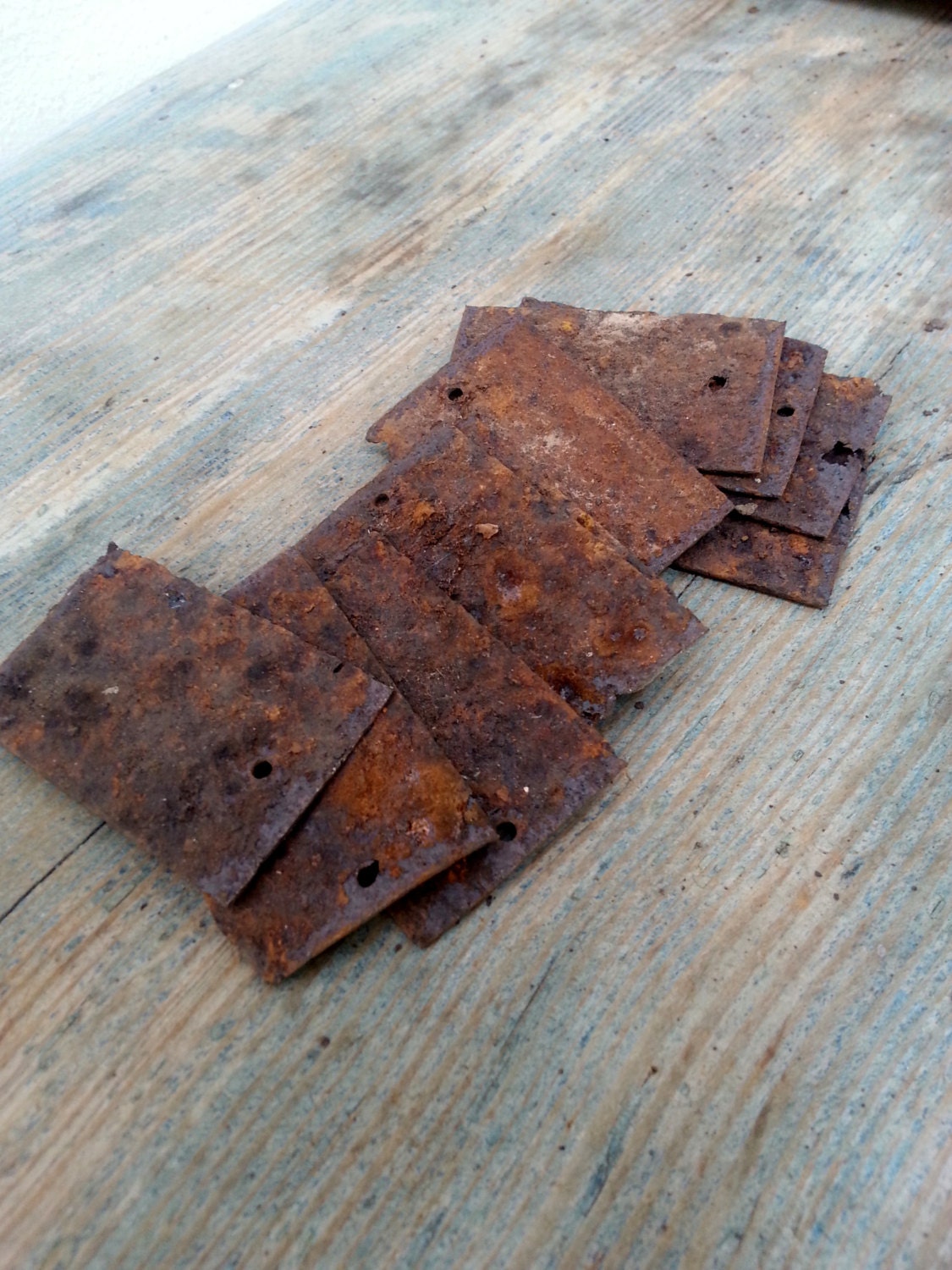 Rusty metal strap 2 inch sheet metal strap metal with holes
