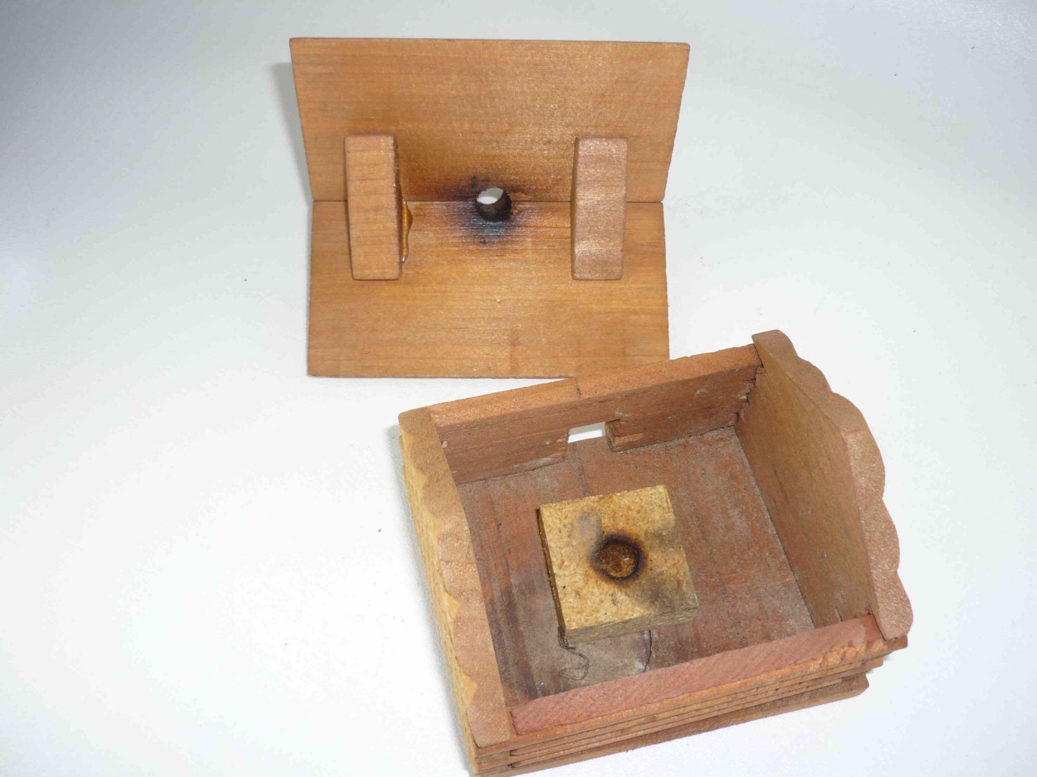 Vintage Log Cabin Incense Burner