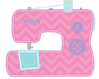 Sewing Machine Applique Embroidery Design- Instant Download