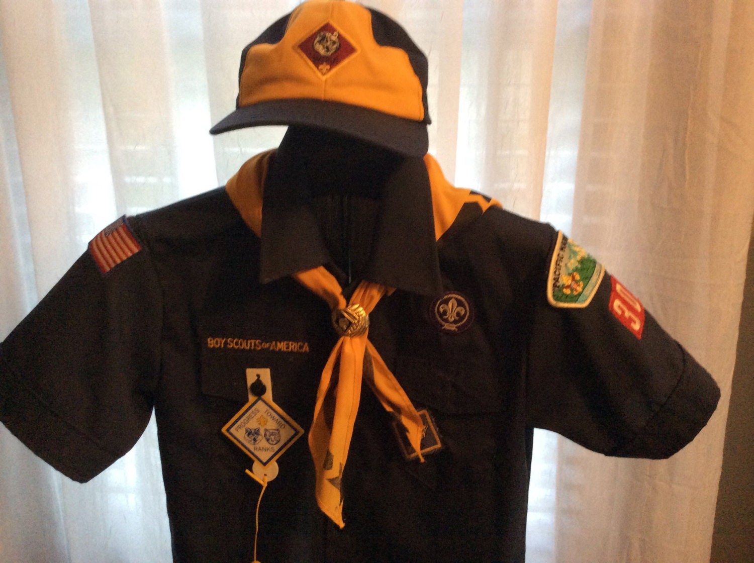 Vintage Boy Scout Uniform / Boy Scout Shirt / Boy Scout Scarf
