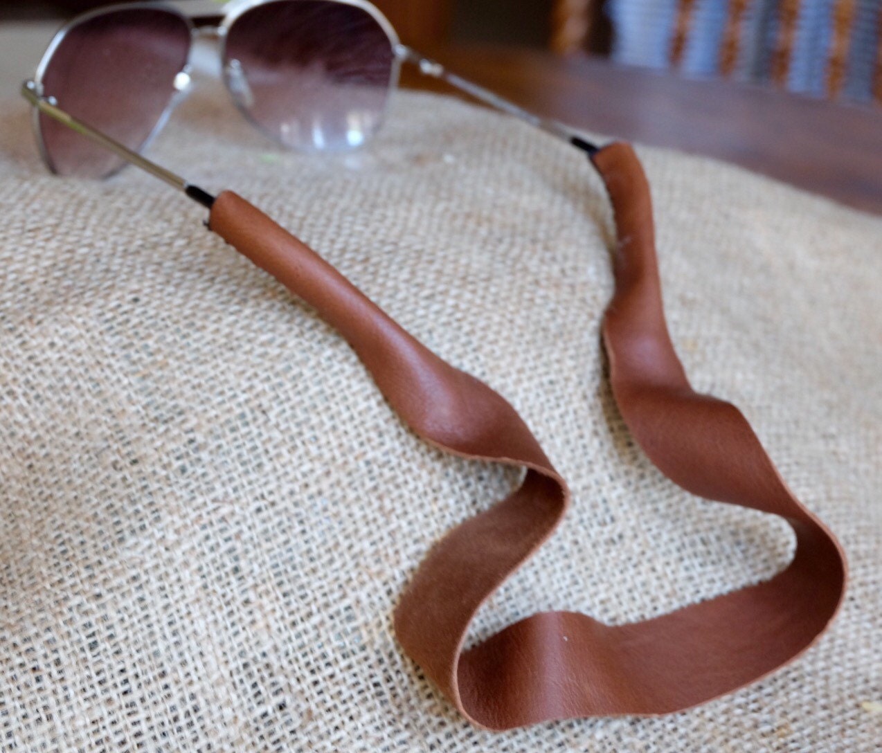 Leather croakies monogram sunglasses strap personalized