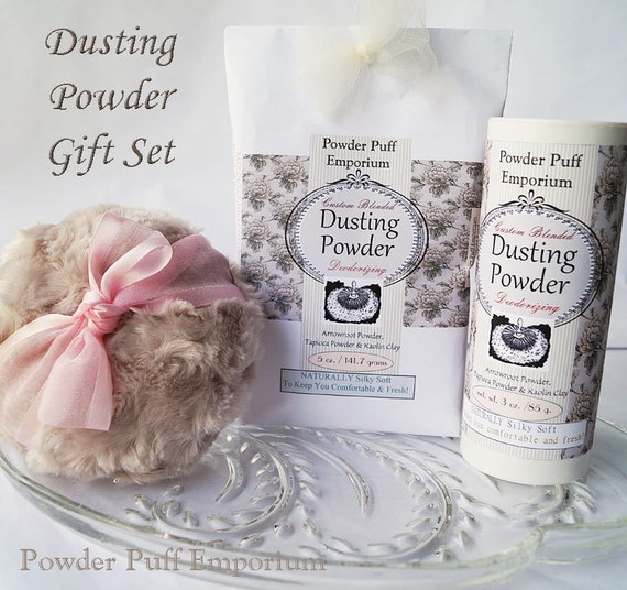 Dusting Powder Gift Set Puff Refillable by PowderPuffEmporium