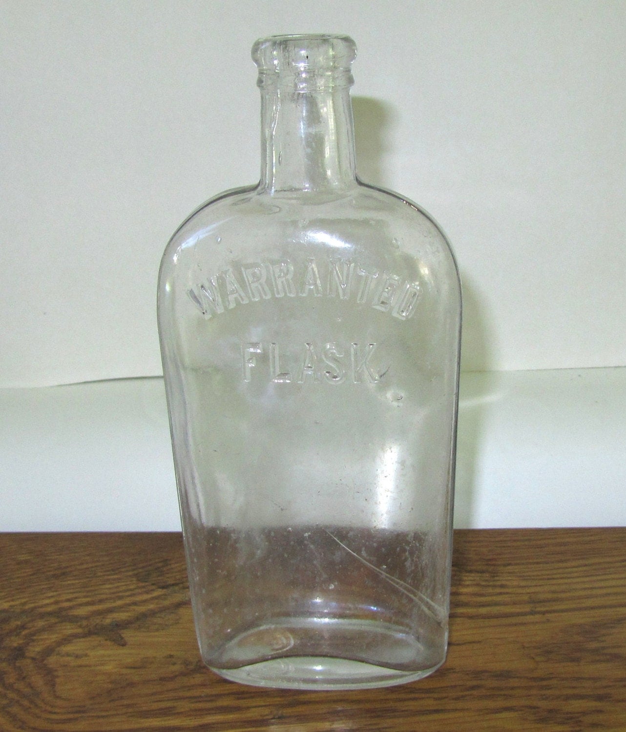 Antique Warranted Flask Bottle Whiskey Older Than 100 Years