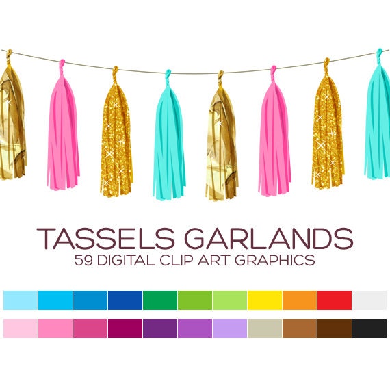 Tassel Garland Clipart Banner Clipart Pennant Clipart Bunting