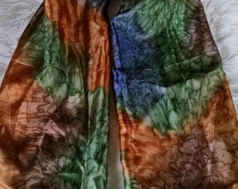 Vintage Watercolor Silk Square Scarf
