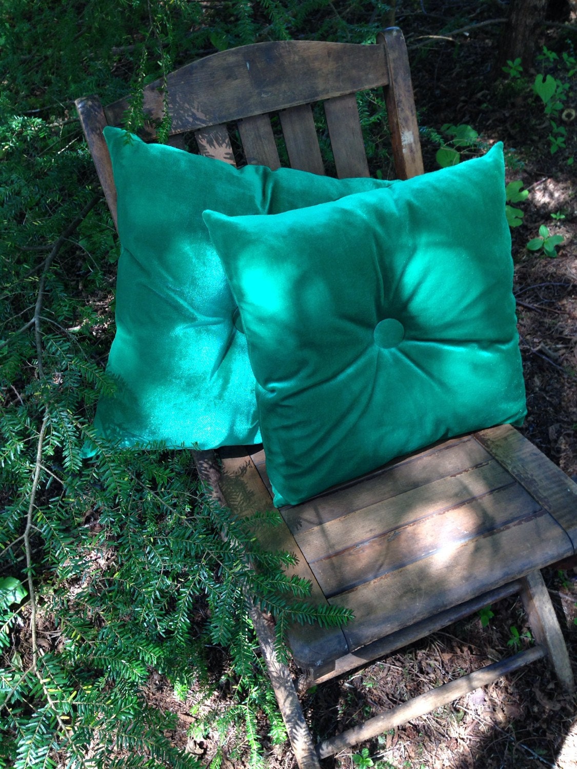 Kelly Green Square Velvet Pillows Green Velvet Pillow Set Pair   Il Fullxfull.777565951 T0d6 