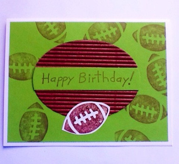 Items similar to Sports Masculine birthday card Hand made cards