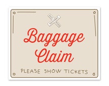 Popular items for baggage claim sign on Etsy