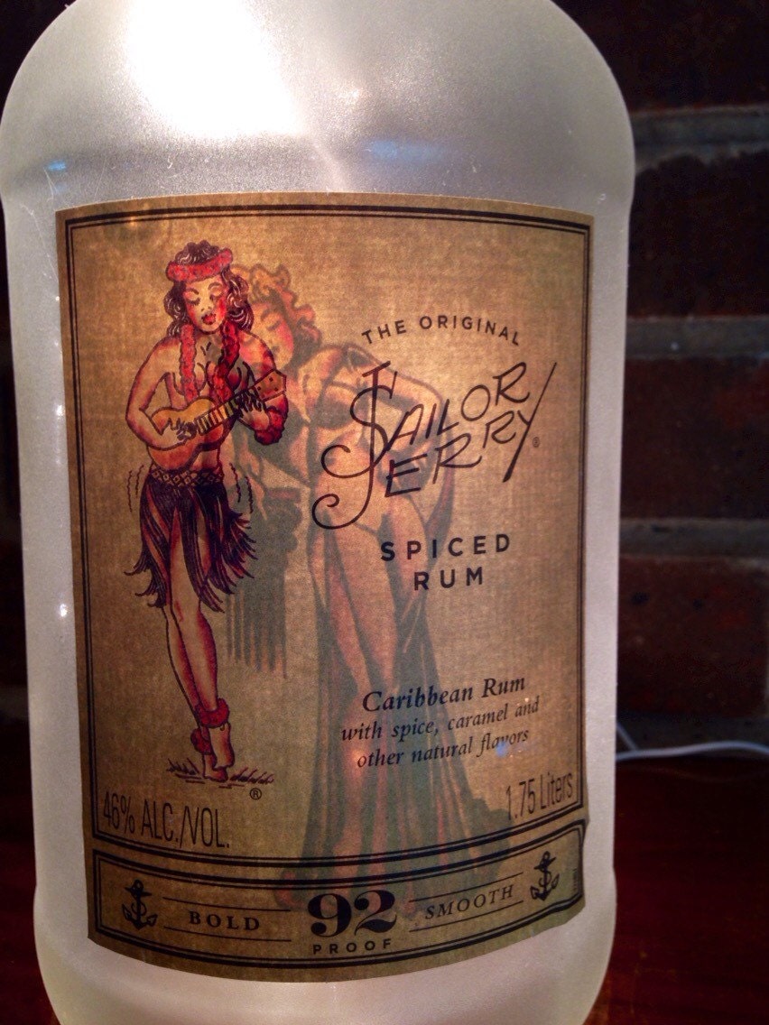 Sailor Jerry Spiced Rum Draped Girl Pin-Up by Lightitupcreations