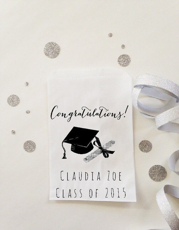 Items similar to Graduation, Candy Buffet Bag, 50 Favor Bags, Cookie