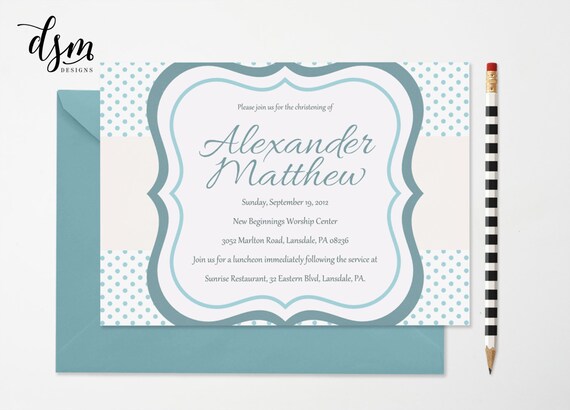 Baby Dedication Christening Boy Invitation Template Editable Pdf By Diconsha Designs Catch Baby Blessing Invitation Templates