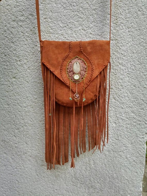macrame fringe purse