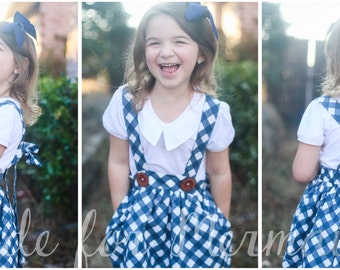 Samantha Suspender Skirt PDF Sewing Pattern Sizes 1/2-14