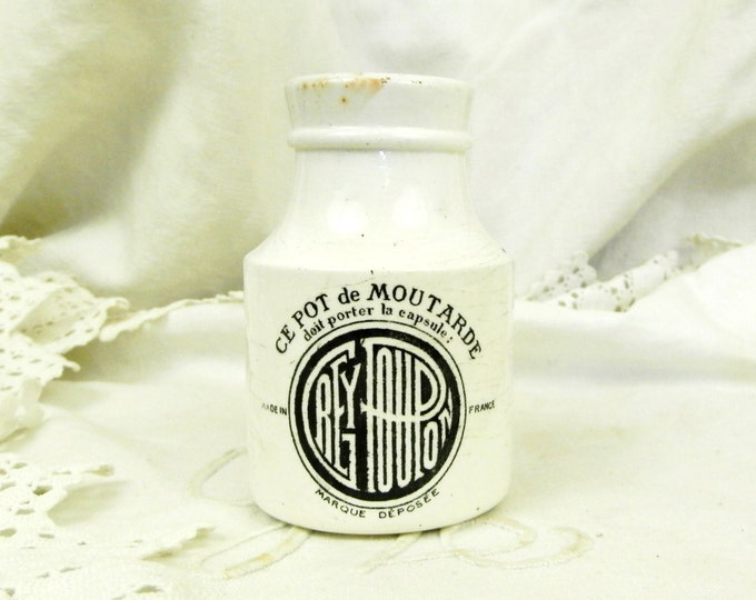 Antique French Grey Poupon Moutarde de Dijon Digoin Mustard Jar, Country Cottage Kitchen Decor from France, Traditional Pottery Pot / Crock Antique French Grey Poupon Moutarde de Dijon Digoin Mustard Jar, Country Cottage Kitchen Decor from France, Traditional Pottery Pot / Crock
