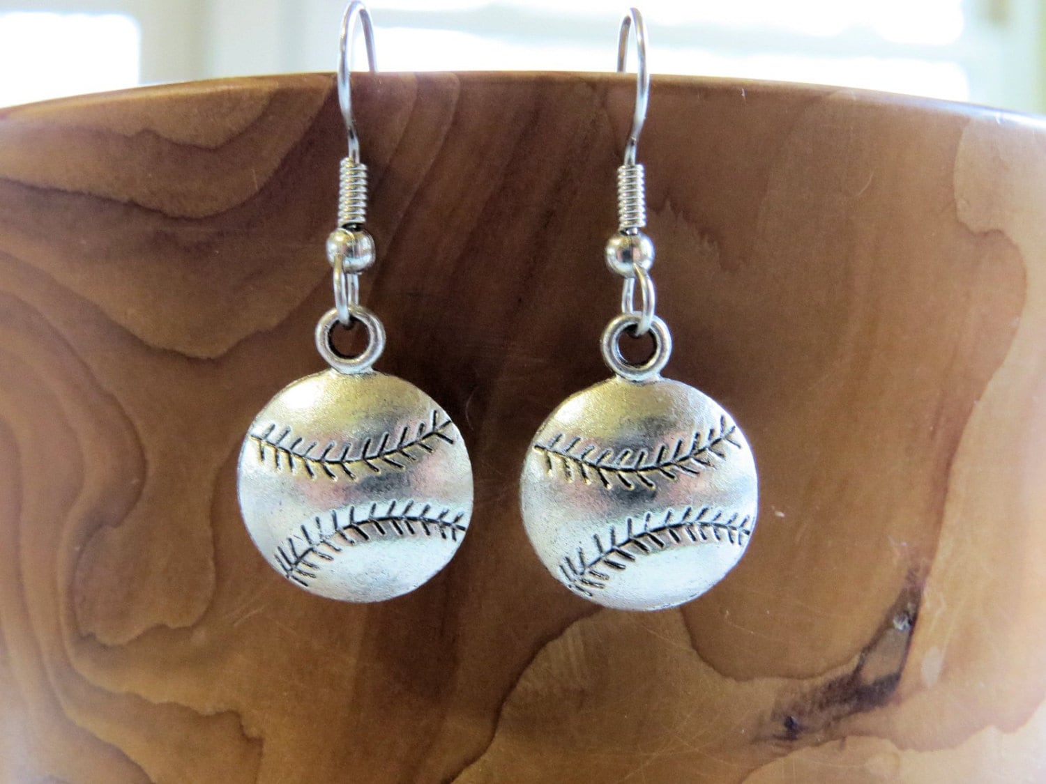 Baseball Earrings. CLEARANCE SALE Softball Earrings. metal