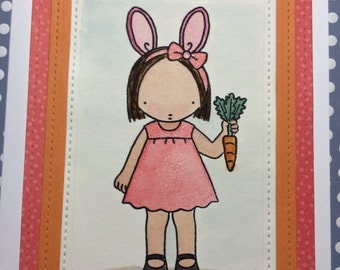 Little Girl Easter Card made with My Favorite Things stamps