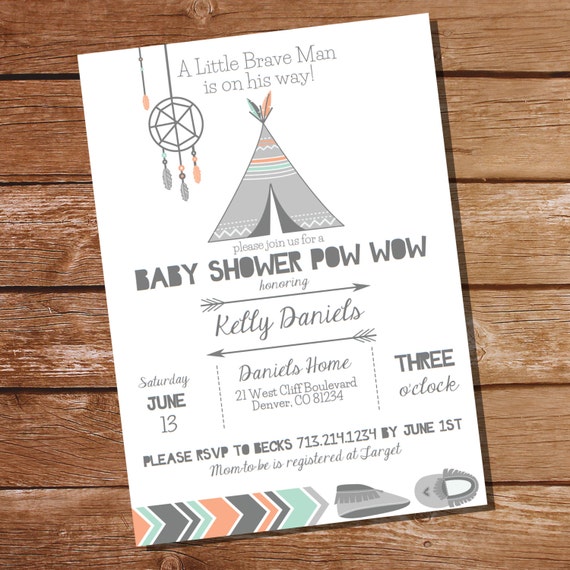 Tribal Baby Shower Invitations 10