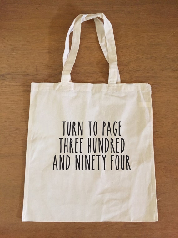 Harry Potter Tote Bag - Snape - Turn to Page Three Hundred and Ninety-Four