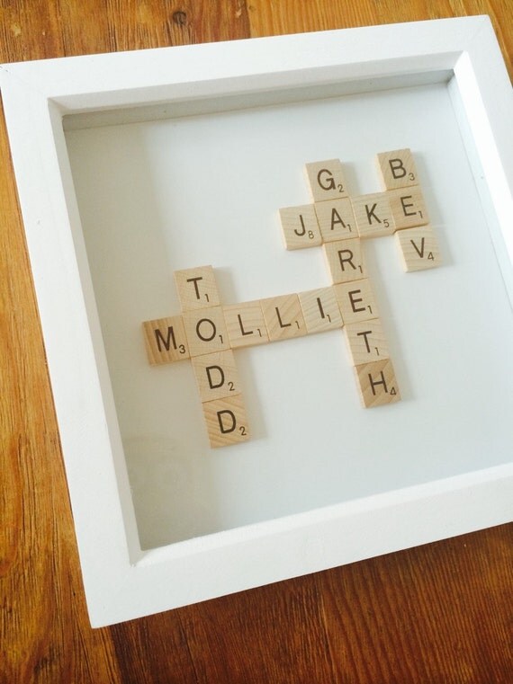 Scrabble Tile Name Picture Frame Personalise by JTPrintedTextiles