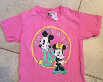 Vintage 90's Disney Mickey & Co Girls Tee 6X minnie shirt