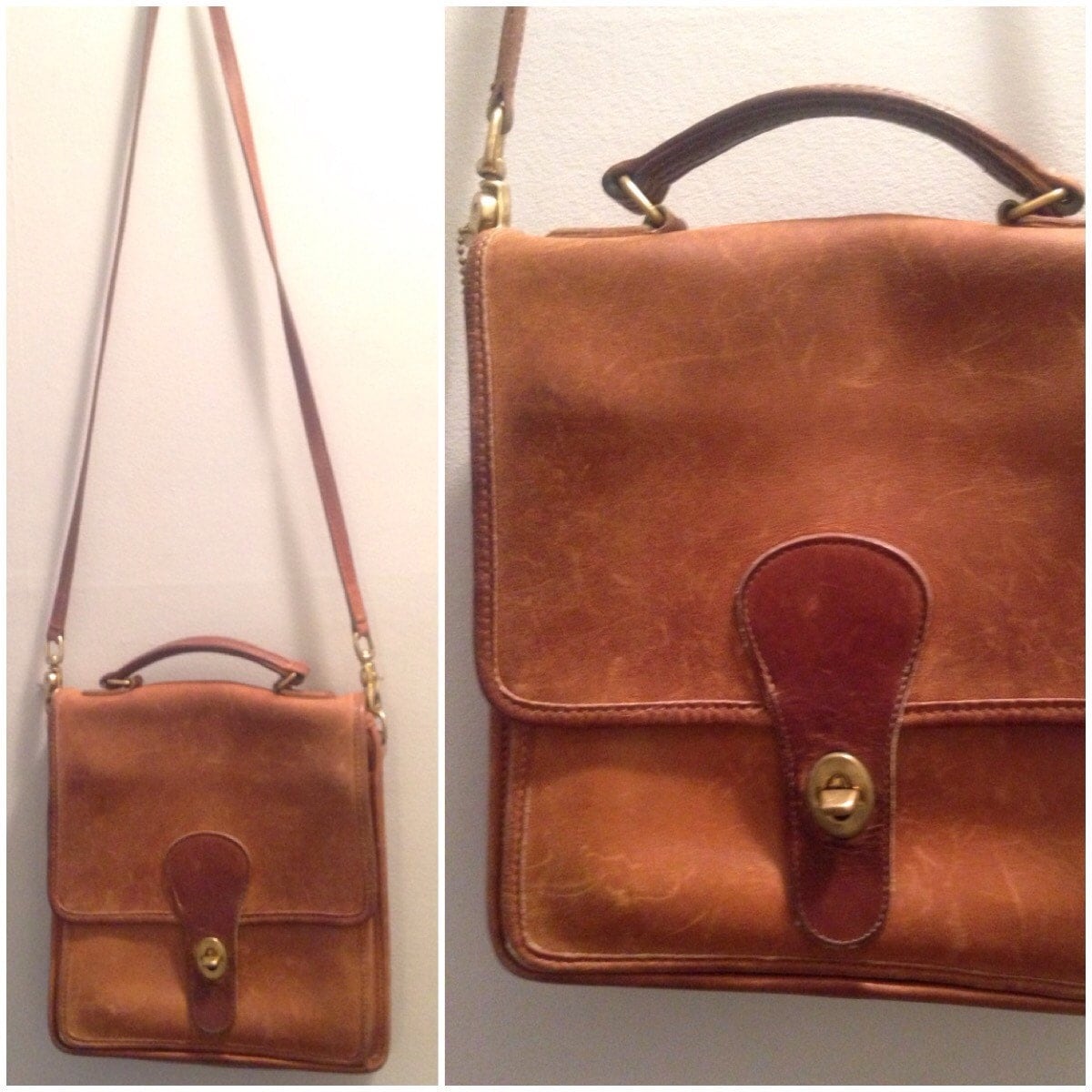 Vintage Coach Station Messenger Crossbody Bag by ardentlyoh