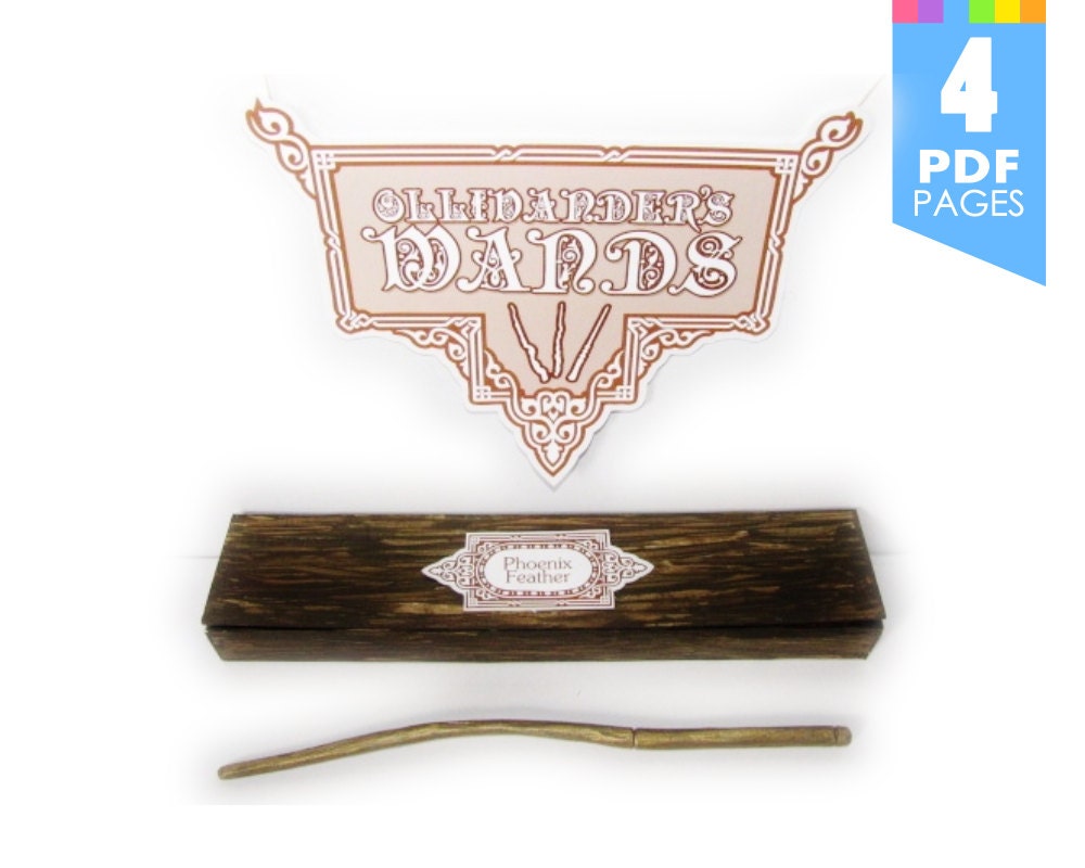 Ollivander's Wands Sign & Labels Templates Harry Potter