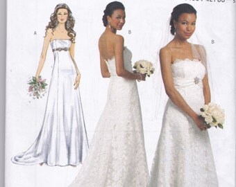 B5325 Butterick Wedding Dress Sewing Pattern Sizes 6-8-10-12