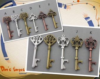 Multiple Quanties Variety of Skeleton Keys All Bottle Openers Sized Alice in Wonderland party wedding decorations