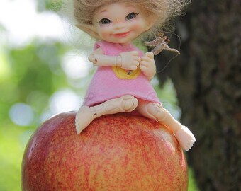 PREORDER!! Different color felt dress for Realpuki bjd doll outfit tiny pink yellow lilac