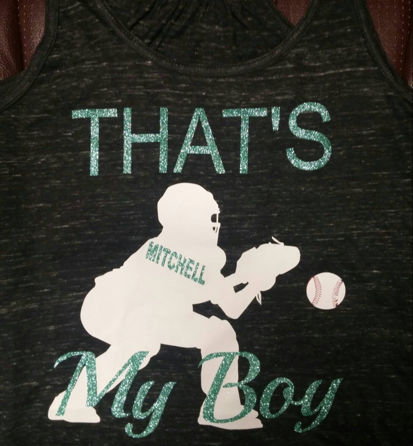 Baseball mom Glitter vinyl shirt