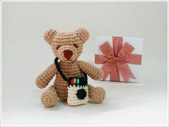 crochet mini teddy bear