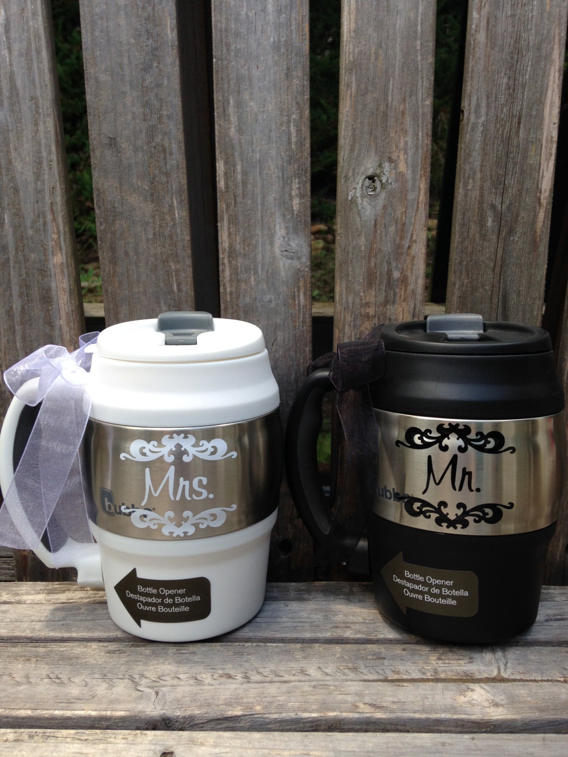 Bride and Groom Mini Bubba Kegs Bridal Party by CutitOutVinyl