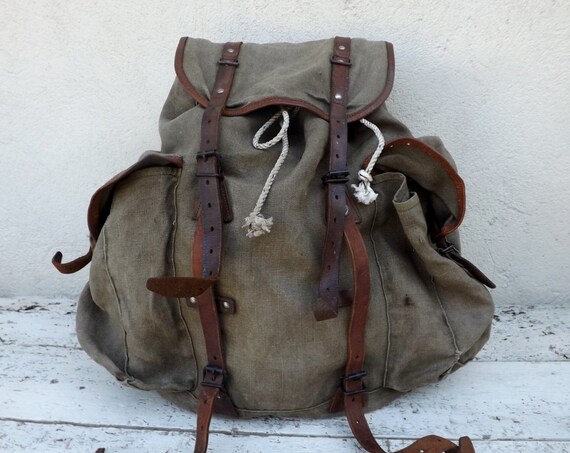 vintage military rucksack backpack