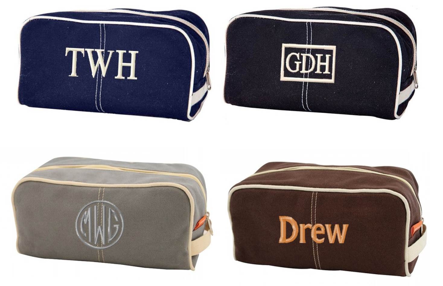 Monogrammed Toiletry Bag Dopp Kit Men Luggage Travel Groomsmen