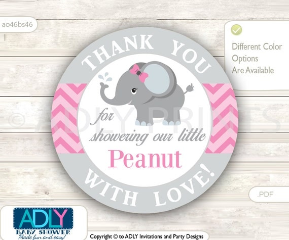 Thank You For Showering Our Little Peanut With Love Thank You Tag With 