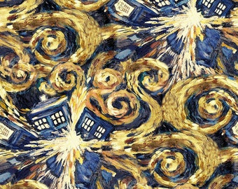 Doctor Who Fabric - Exploding Tardis